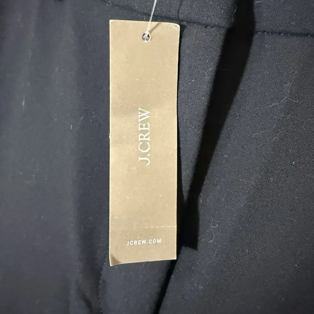 NWT J. Crew Pants Sz 12 Black Carreman Wide Leg Trouser CC463 Officewear France